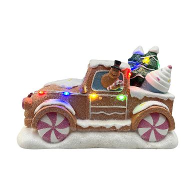 Crosslight Gingerbread Truck Table Decor with Lights