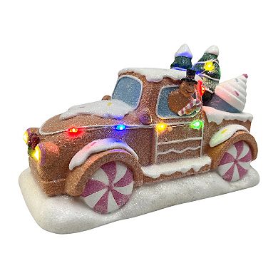 Crosslight Gingerbread Truck Table Decor with Lights