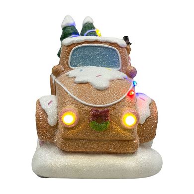 Crosslight Gingerbread Truck Table Decor with Lights