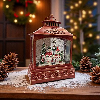 Crosslight Snowman Carol Musical Water Globe Table Decor
