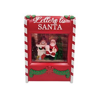 Crosslight Santa Mailbox Water Globe Table Decor