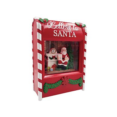 Crosslight Santa Mailbox Water Globe Table Decor