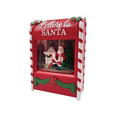 Crosslight Santa Mailbox Water Globe Table Decor