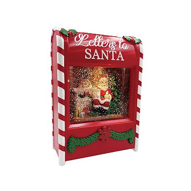Crosslight Santa Mailbox Water Globe Table Decor