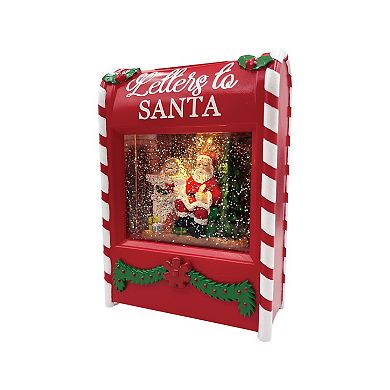 Crosslight Santa Mailbox Water Globe Table Decor