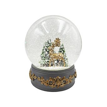 Crosslight Gold Deer Snow Globe Table Decor