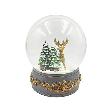 Crosslight Gold Deer Snow Globe Table Decor