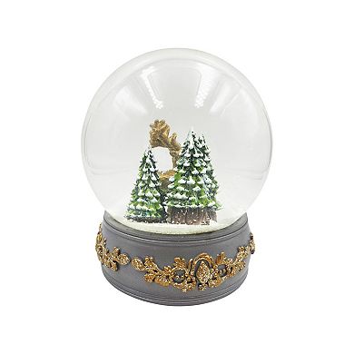 Crosslight Gold Deer Snow Globe Table Decor
