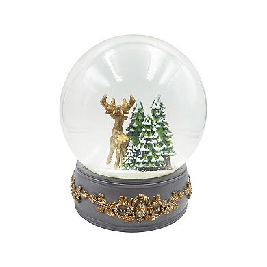 Crosslight Gold Deer Snow Globe Table Decor