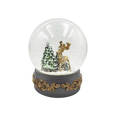 Crosslight Gold Deer Snow Globe Table Decor