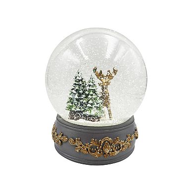 Crosslight Gold Deer Snow Globe Table Decor