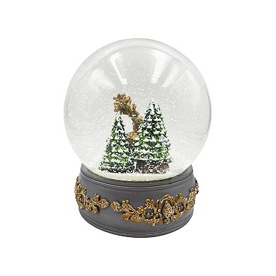 Crosslight Gold Deer Snow Globe Table Decor
