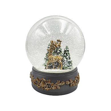 Crosslight Gold Deer Snow Globe Table Decor