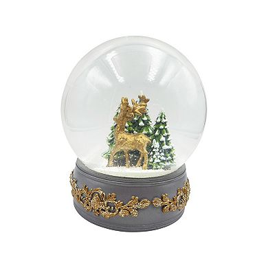 Crosslight Gold Deer Snow Globe Table Decor