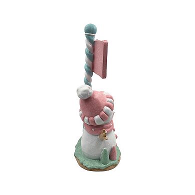 Crosslight Snowman Figurine with Macarons Table Decor