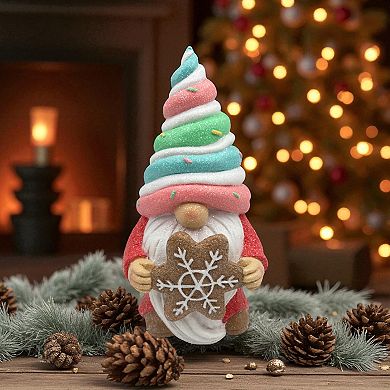 Crosslight Gnome with Cookie Figurine Table Decor