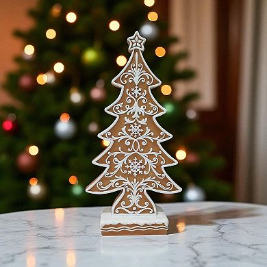 Crosslight Elegant Snowy Tree Table Decor