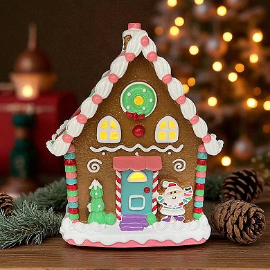 Crosslight Santa's Hut Gingerbread House Table Decor