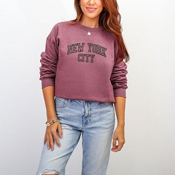 Embroidered New York Varsity - Women's Graphic Sweatshirt