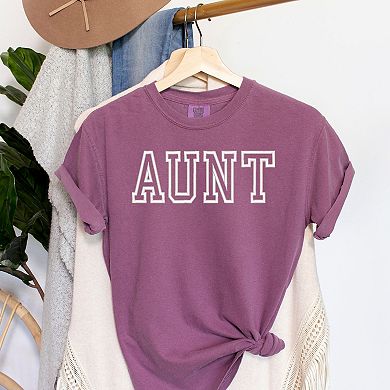 Simply Sage Market Embroidered Aunt Outline Garment Dyed Tee