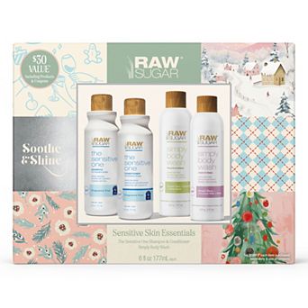 Raw Sugar Living Soothe & Shine 3 pc Sensitive Skin Essentials Set