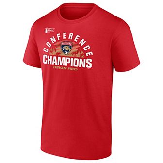 Men's Fanatics Red Florida Panthers 2025 Eastern Conference Champions Local Hometown T-Shirt
