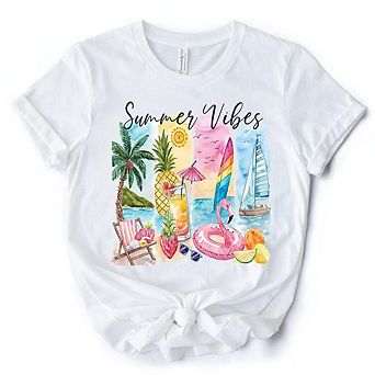 Summer Vibes T-Shirt, Vacation Beach Tee