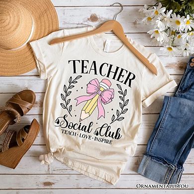 Teacher Social Club T-Shirt, Tee for Stylish Educators