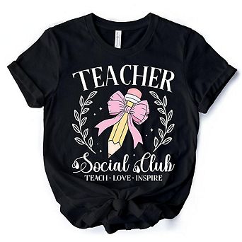 Teacher Social Club T-Shirt, Tee for Stylish Educators