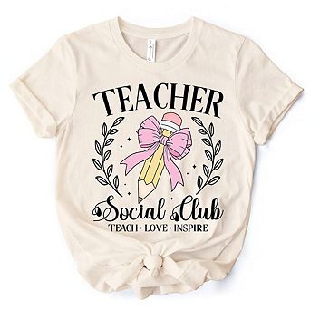 Teacher Social Club T-Shirt, Tee for Stylish Educators