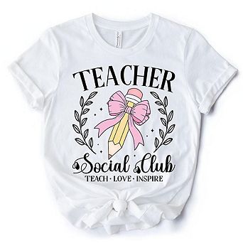 Teacher Social Club T-Shirt, Tee for Stylish Educators