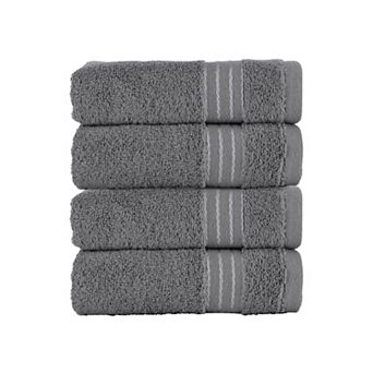 Elegant Comfort 4 Pack Premium Turkish Cotton Hand Towel Set, 16 x 28 inch
