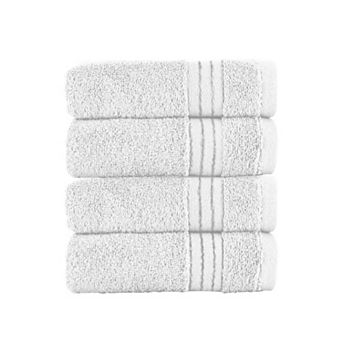 Elegant Comfort 4 Pack Premium Turkish Cotton Hand Towel Set, 16 x 28 inch