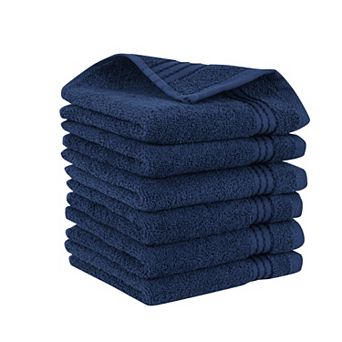 Elegant Comfort 6 Pack Premium Turkish Cotton Washcloth Towel Set, 13 x 13 inch