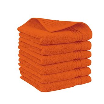 Elegant Comfort 6 Pack Premium Turkish Cotton Washcloth Towel Set, 13 x 13 inch