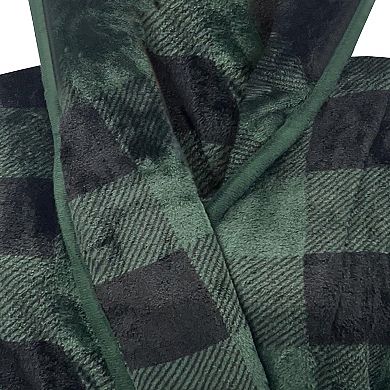 Elegant Comfort Women Hooded Velvet Fleece Long Bathrobe