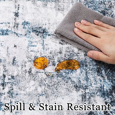 Area Rugs Washable Large Modern Abstract Living Room Soft Anti Skid Carpets Abstract-Wake Up