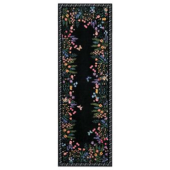 Area Rugs Washable Large Modern Abstract Soft Living Room Anti Skid Carpets -Flowers and Butterflies