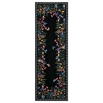 Area Rugs Washable Large Modern Abstract Soft Living Room Anti Skid Carpets -Flowers and Butterflies