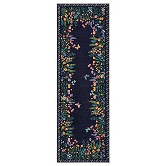 Area Rugs Washable Large Modern Abstract Soft Living Room Anti Skid Carpets -Flowers and Butterflies