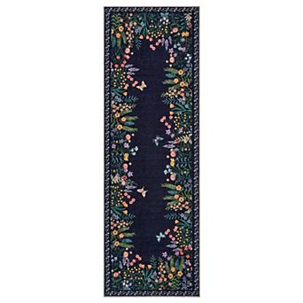 Area Rugs Washable Large Modern Abstract Soft Living Room Anti Skid Carpets -Flowers and Butterflies