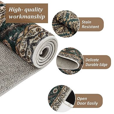 Area Rugs Washable Large Modern Abstract Soft Living Room Anti Skid Carpets Tradition-Deep Intention