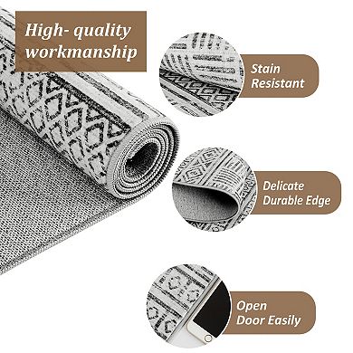 Area Rugs Washable Large Modern Abstract Soft Living Room Anti Skid Carpets Morocco - Silhouette