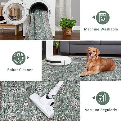 Area Rugs Washable Large Modern Abstract Soft Living Room Anti Skid Carpets Persia-A brief encounter