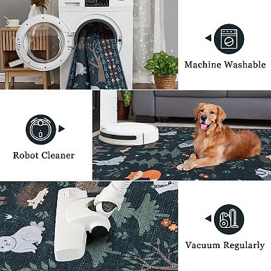 Area Rugs Washable Large Modern Abstract Soft Living Room Anti Skid Carpets Modern-All living things