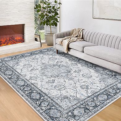 Area Rugs Washable Modern Abstract Soft Living Room Anti Skid Carpets Persia-graceful impression