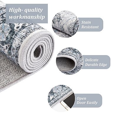 Area Rugs Washable Modern Abstract Soft Living Room Anti Skid Carpets Persia-graceful impression