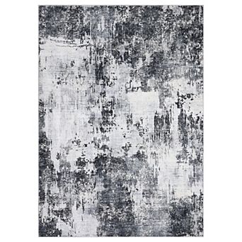 Area Rugs Washable Large Modern Abstract Soft Anti Skid Carpets Abstract-Colorful Flower Pattern