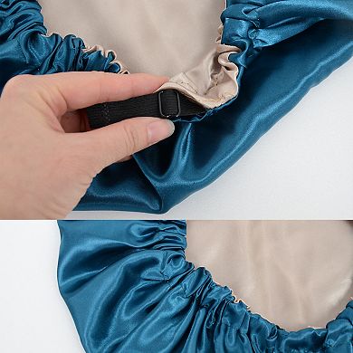 Women's Silk Sleep Bonnet Adjustable Elastic Band Smooth Hair Protection Cap