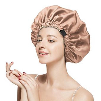 Women's Silk Sleep Bonnet Adjustable Elastic Band Smooth Hair Protection Cap